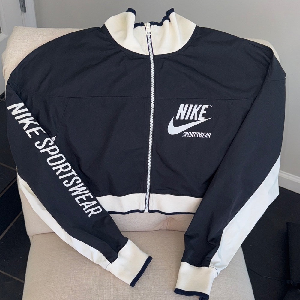 Nike Black and White Track Jacket